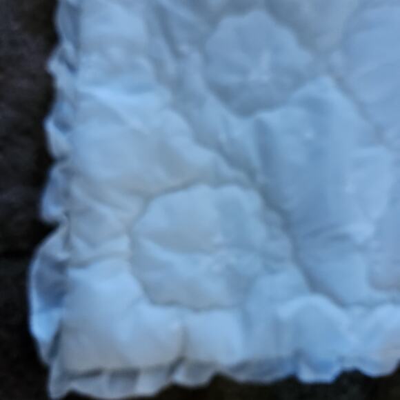 Vintage Quiltex Baby comforter ruffles and embroidery 39x32 - Picture 2 of 6